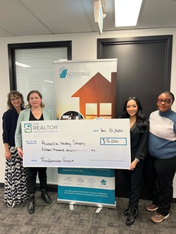 Accessible Housing Society Cheque Presentation