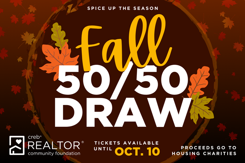 Fall 50/50 promotional graphic
