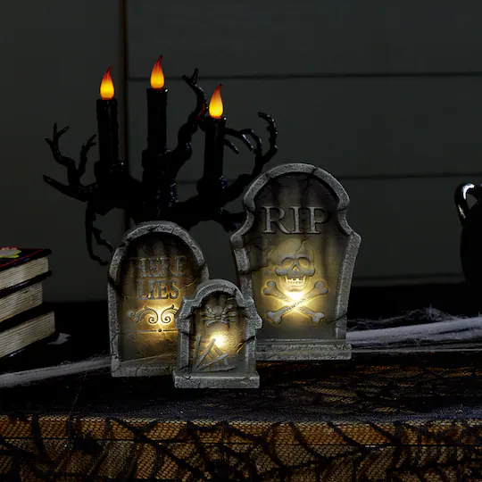 Halloween Light Up Tombstone Set by Ashland®, Michael's