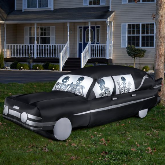 14 ft Hearse Inflatable Decoration, Spirit Halloween