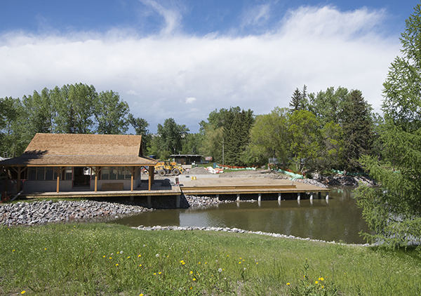 Post-flood construction at Bowness Park