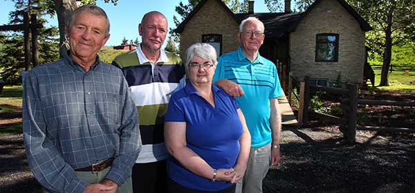 From left, Cochrane Historical Museum volunteers Mike Taylor, Frank Hennessey, Bernice Klotz and Gordon Davies. Photo by Wil Andruschak/For CREB®Now.