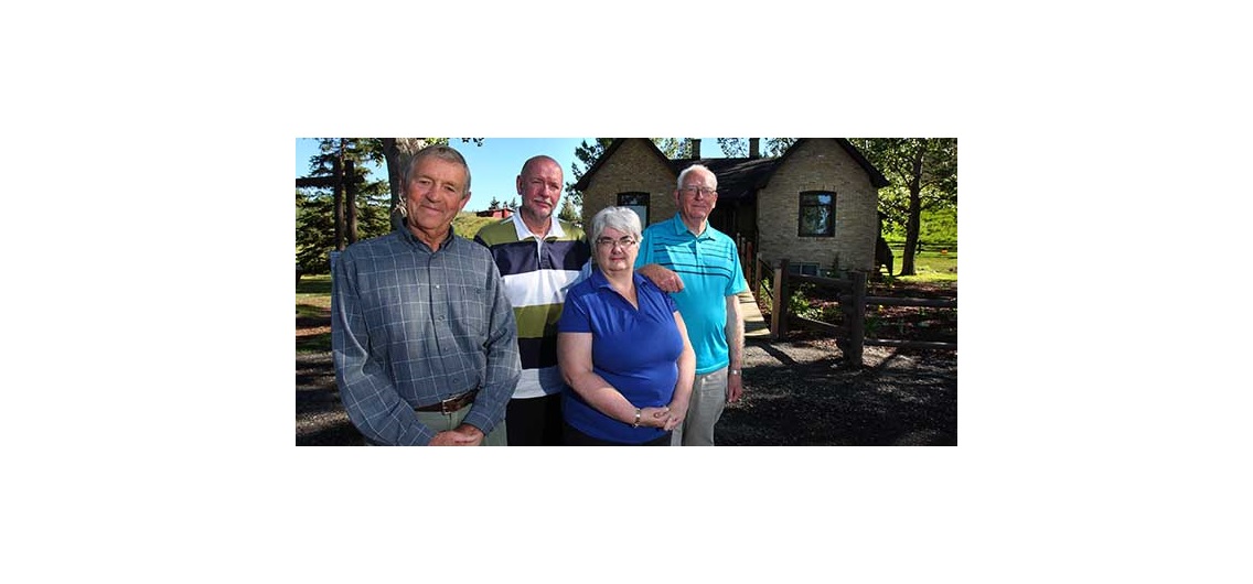 From left, Cochrane Historical Museum volunteers Mike Taylor, Frank Hennessey, Bernice Klotz and Gordon Davies. Photo by Wil Andruschak/For CREB®Now.
