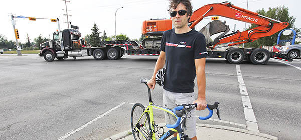 Having had a few run ins with motorists Nick Lynem, owner of Cranked bike shop in Airdrie, is a proponent the bike lane system implemented in Calgary. Other rural regions, including Red Deer and Cochrane have proposed bike lane systems during roadway upgrades.
Photo by Carl Patzel