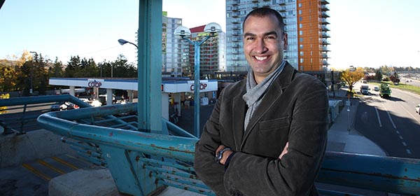 Francisco Alaniz Uribe, co-manager of the Urban Lab Research Group in the Univeristy of Calgary’s faculty of Environmental Design, says transit-orientated communities are one way Calgary can look to reduce its carbon footprint. Photo by Wil Andruschak/For CREB®Now.