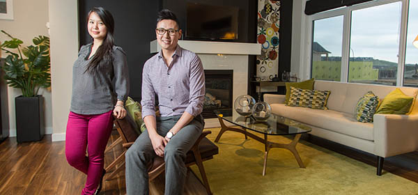 Jenny Hoa and Patrick Yeung, who are selling their individual condos in order to buy a move-up home and combine their households in Simons Gate. Photo by Adrian Shellard/For CREB®Now