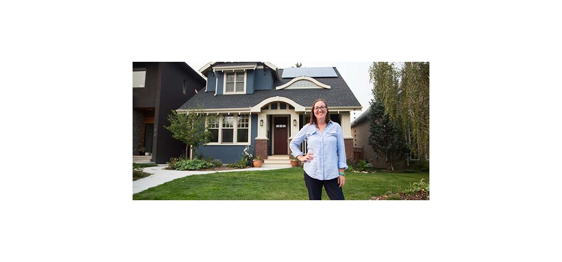 Paula McGarrigle’s Marda Loop home contains an assortment of features designed to make it as energy efficient and “green” as possible. On the EnerGuide 0-100 scale, which measures a home’s energy performance, McGarrigle’s home has a rating of 86. Photo by Adrian Shellard, for CREB®Now