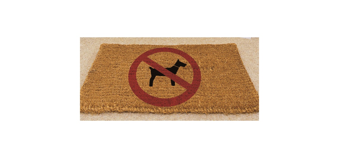 No dogs welcome mat