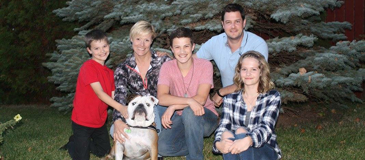 Ronaele and Darin are pictured with their kids, from left, Graham, 9, Carson, 14, and Grace, 12. The family expects to be matched with a child from Haiti later this year. Photo courtesy Ronaele Pound.