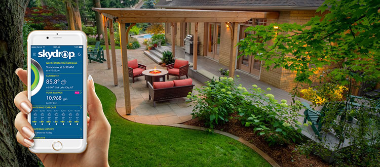 The Skydrop Smart Watering Sprinkler Controller monitors local weather in real time via Wi-Fi and delivers water only when and where needed.