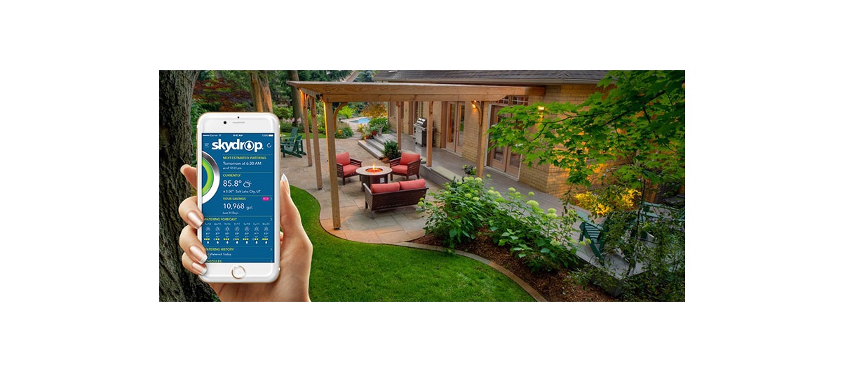 The Skydrop Smart Watering Sprinkler Controller monitors local weather in real time via Wi-Fi and delivers water only when and where needed.