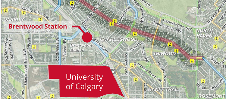 Some Calgarians are concerned changes to bike paths along Northland Drive and Cambrian Drive/10th Street N.W. will increase traffic and parking woes in the area. Illustration courtesy City of Calgary.