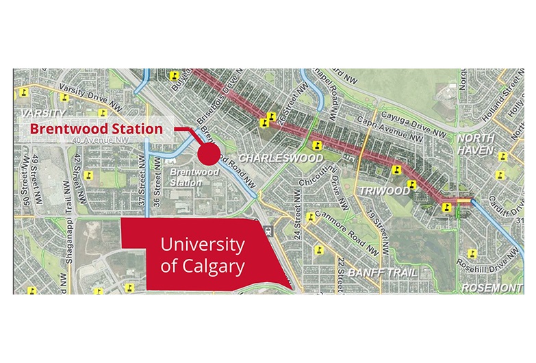 Some Calgarians are concerned changes to bike paths along Northland Drive and Cambrian Drive/10th Street N.W. will increase traffic and parking woes in the area. Illustration courtesy City of Calgary.