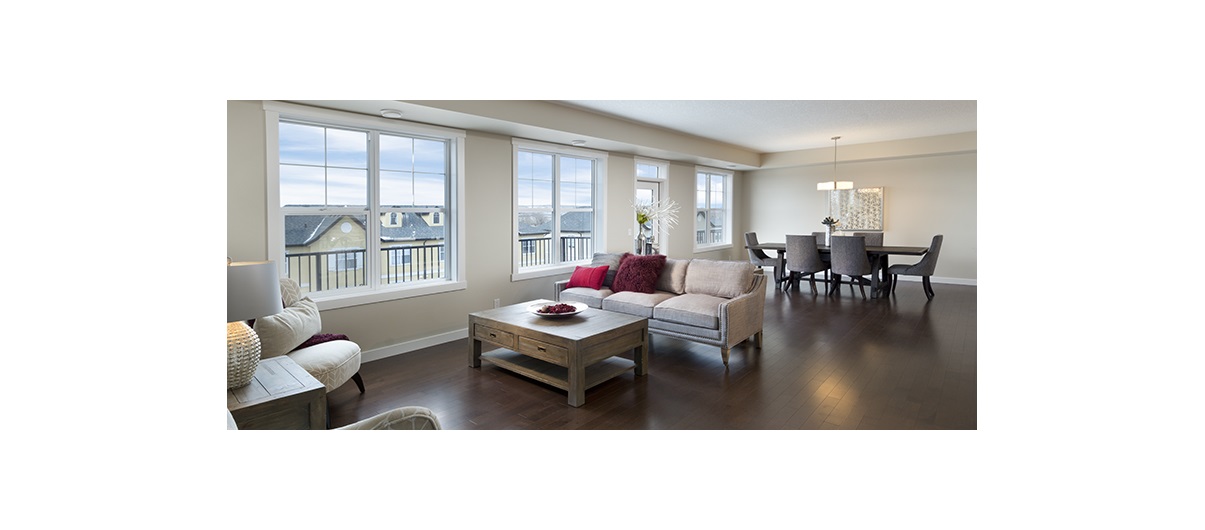 All units in Mosaic Riverstone include two-car garages, feature single-level living with spacious nine-foot ceilings and come with a choice of upper- or lower-level models. Photo courtesy Brookfield Residential.