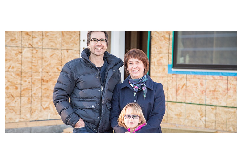 Paul and Jill Robert, pictured with their daughter, are currently building a laneway home in West Hillhurst for Jill's parents, who were looking to be closer to family. Photo by Michelle Hofer/For CREB®Now