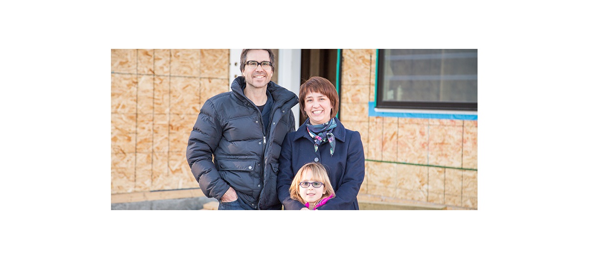 Paul and Jill Robert, pictured with their daughter, are currently building a laneway home in West Hillhurst for Jill's parents, who were looking to be closer to family. Photo by Michelle Hofer/For CREB®Now