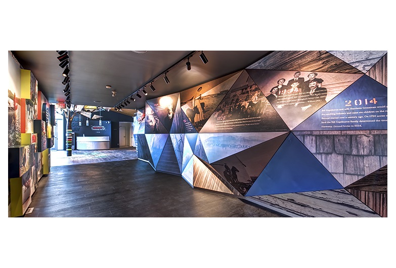 The new 3,700- square-foot Discovery Centre in Harmony features a dozen interactive exhibits, including the first display of the Mickelson National Golf Club, with hole-by-hole descriptions and special Phil Mickelson memorabilia. Photo courtesy Harmony.