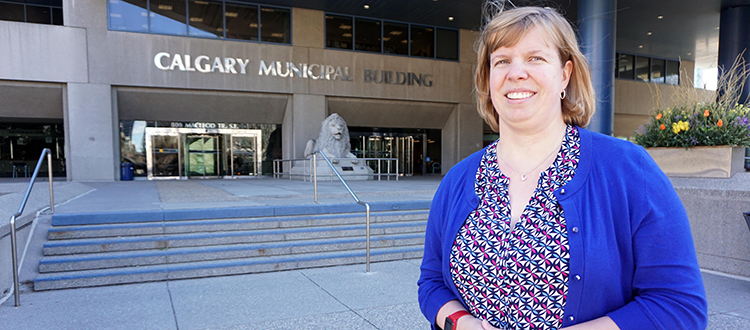 Darby Lee Young is the founder of Level Playing Field, a new universal design consulting company. Level Playing Field will be auditing all city-owned buildings to
make recommendations on how to improve accessibility. Photo by Paula Trotter/For CREB®Now