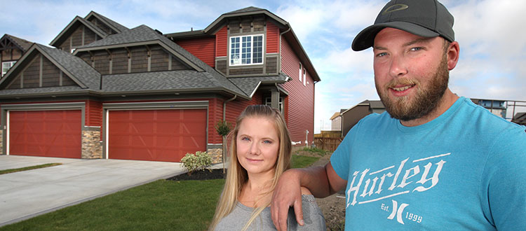 Jennifer Weisgerber and Ian Muller rented a townhome in Okotoks for five years before building a three-bedroom home in Auburn Bay last January. Photo by Wil Andruschak/For CREB®Now