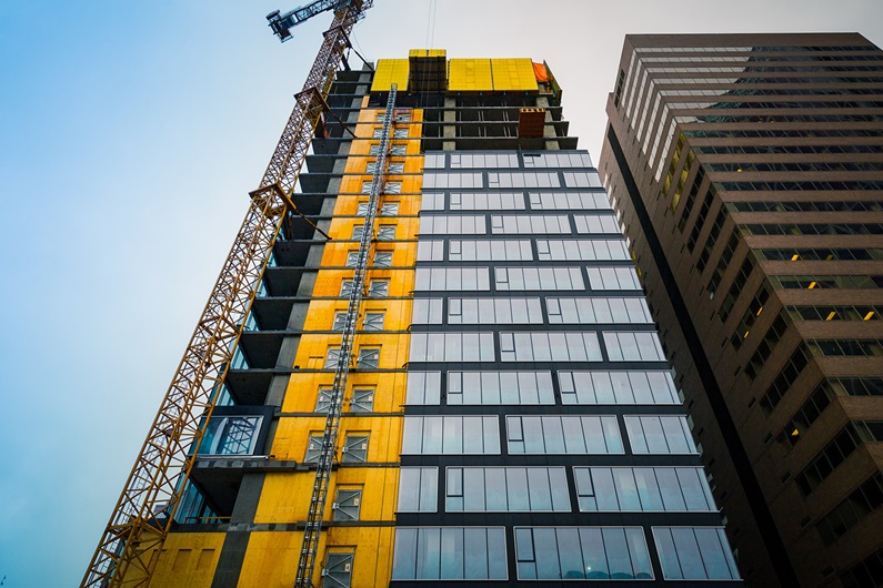 Telus Sky is one of three new office towers currently under construction in Calgary’s downtown. Photo by Jesse Yardley / For CREB®Now