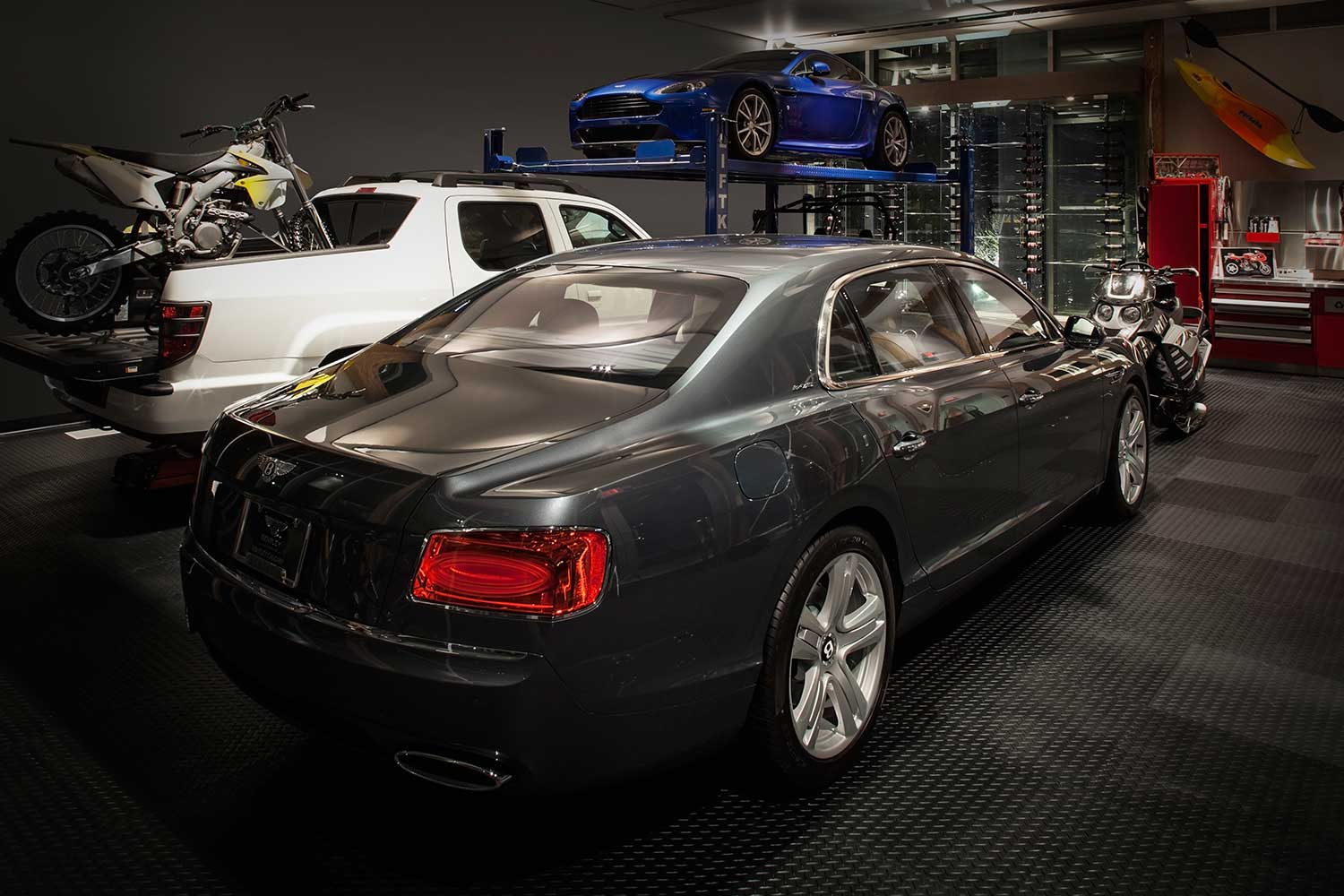 Private garages to house four-wheeled toys are all the rage in the luxury condo market. Photo courtesy Concord Pacific.