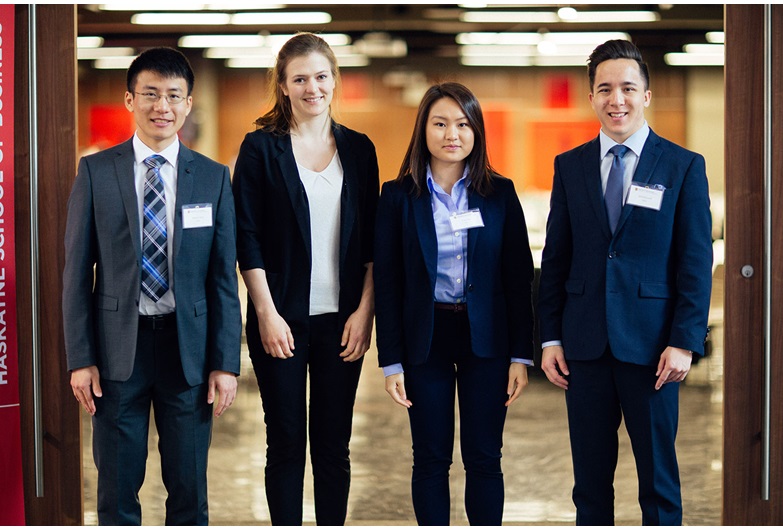 Volunteers from the University of Calgary's Real Estate Students Association at a Brookfield Residential International Speaker Series event in spring 2016.
Courtesy Westman Centre for Real Estate Studies
