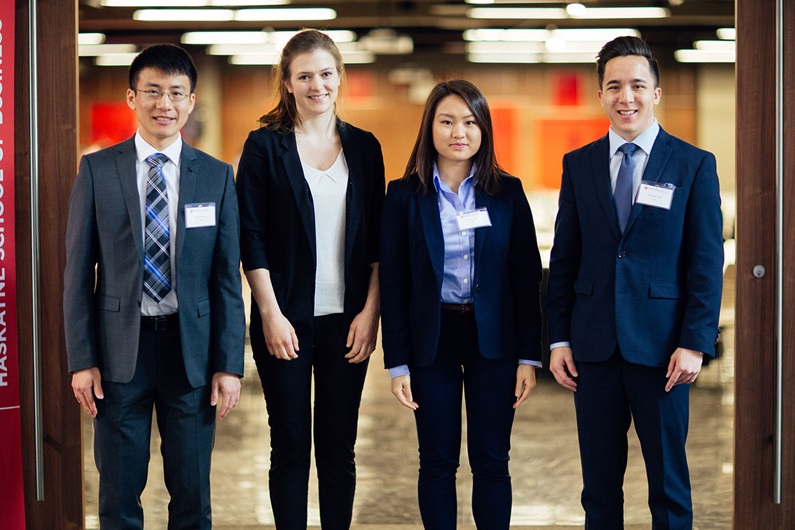 Volunteers from the University of Calgary's Real Estate Students Association at a Brookfield Residential International Speaker Series event in spring 2016.
Courtesy Westman Centre for Real Estate Studies