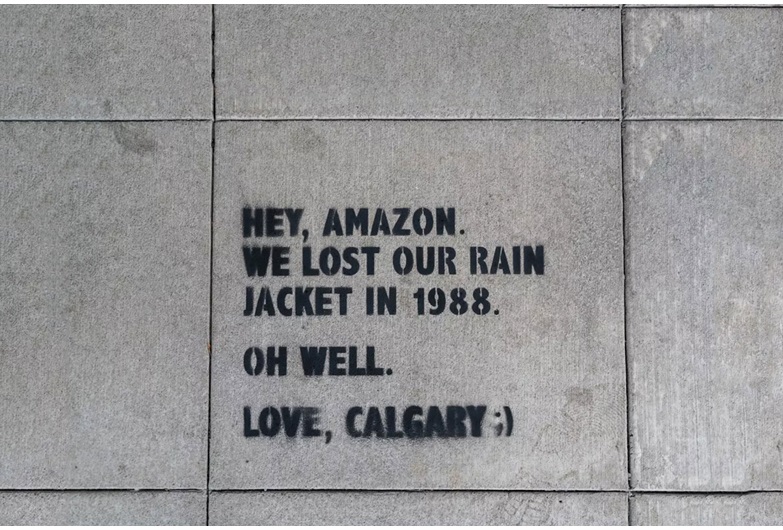 Calgary Economic Development’s media campaign included chalk art around Amazon’s current Seattle HQ.
Courtesy Calgary Economic Development 