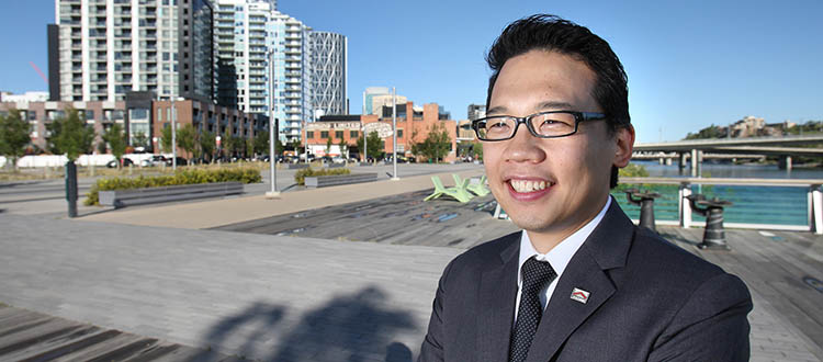 Richard Cho, pricipal market analysis for Calgary with CMHC, expects rental vacancy rates to hover around seven per cent in 2017. Photo by Wil Andruschak/for CREB®Now