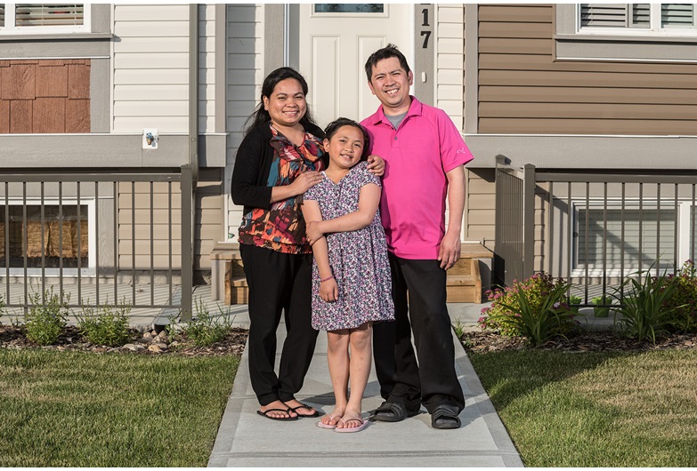 Maya Teodoro, her husband Anthony and their daughter Sophia were able to purchase their Copperfield home with the help of Attainable Homes Calgary Corporation.
Jose Quiroz / For CREB®Now