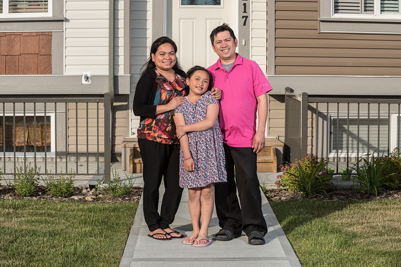 Maya Teodoro, her husband Anthony and their daughter Sophia were able to purchase their Copperfield home with the help of Attainable Homes Calgary Corporation.
Jose Quiroz / For CREB®Now