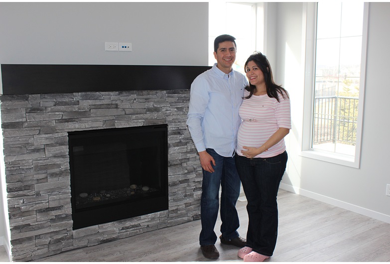 Maria Rocha Gil and Javier Gonzalez, recently purchased a 2,600 square foot house in Silverado. Photo by Andrea Cox / For CREB®Now