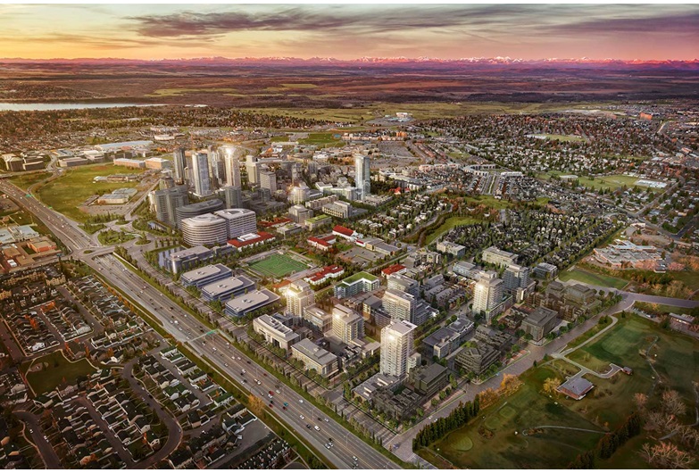 With 5700 residential units and 245,000 square feet of retail space expected, Currie is being described as a mini downtown. Photo courtesy Canada Lands Company