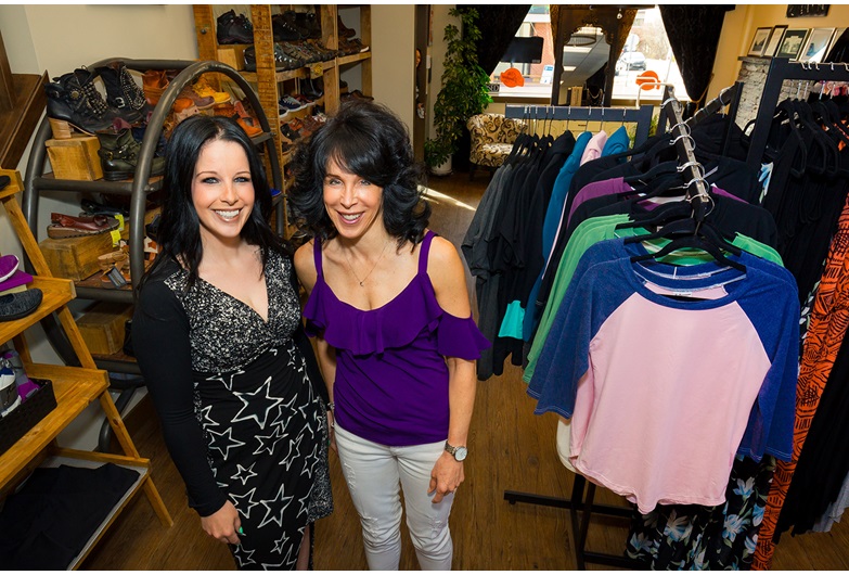 Kelly Warrack and Katelyn Haffner’s small-town shoe store, The Standard Shoe Stop, 
is named after the The Strathmore Standard newspaper, which was first printed in 1909. Photo by Jesse Yardley / For CREB®Now