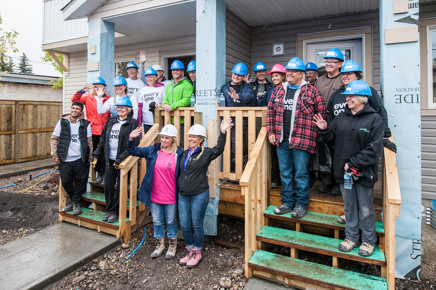 A team of 24 REALTORS® volunteered their time to help build Habitat for Humanity homes in Bowness on Sept. 21.
Cody Stuart / CREB®Now