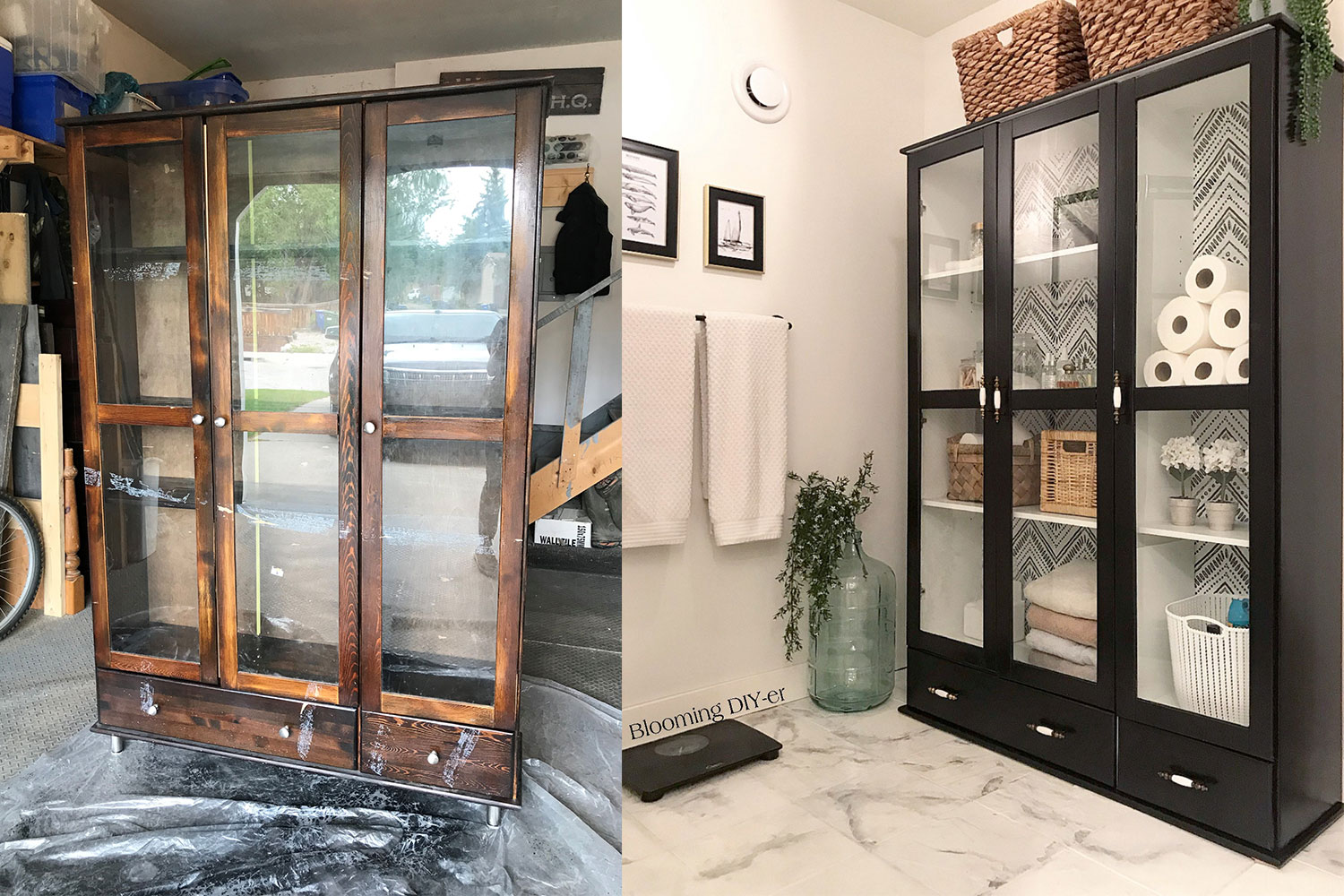 Upcycling vintage or second-hand furniture can create a unique piece you'll cherish for many years to come.
Before-and-after photos courtesy of Dale Marie Wedge (bloomingdiyer.com)