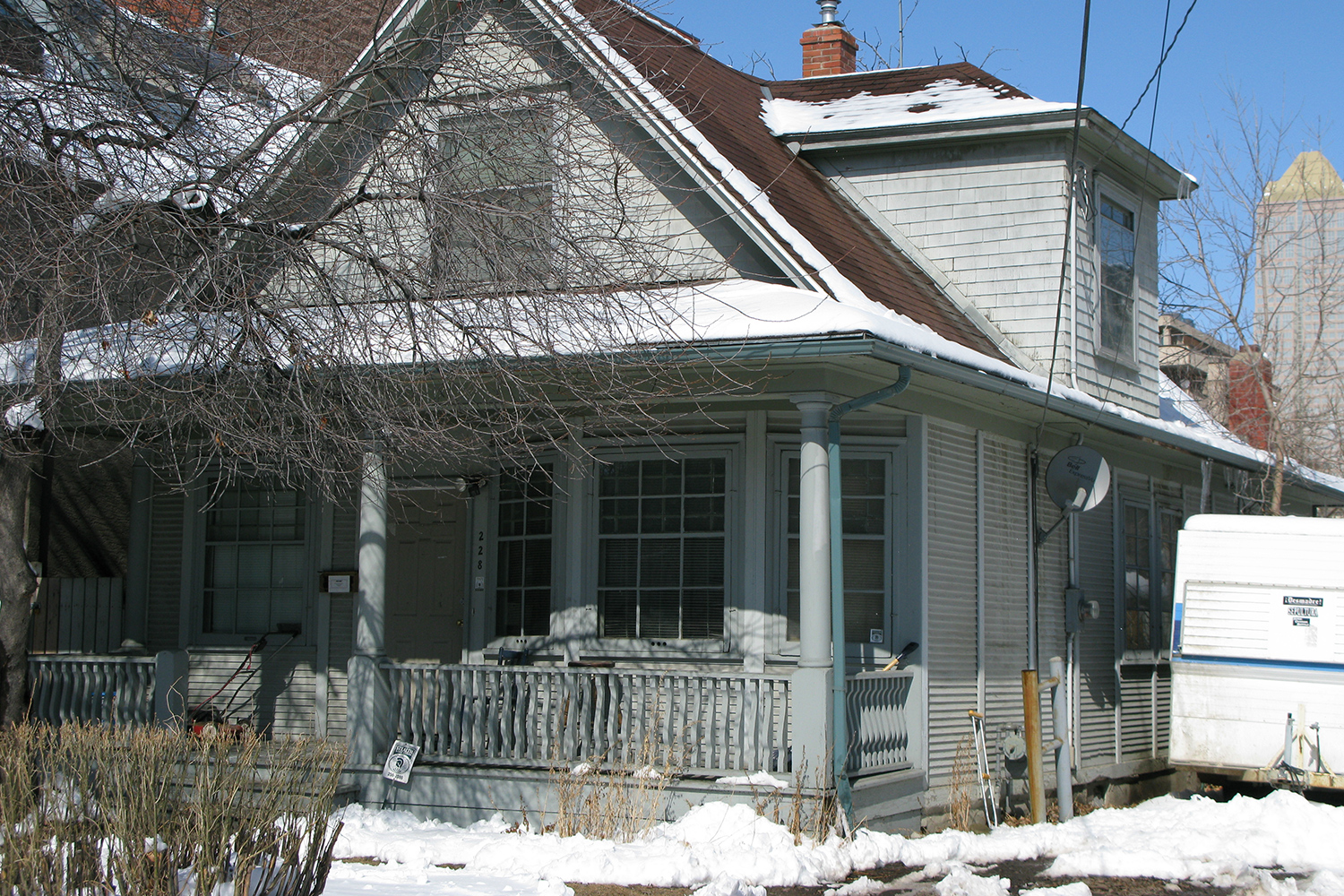 The Stepney Residence is a pre-fabricated house that was built using pre-assembled, interlocking wall panels sold by the B.C. Mills Timber and Trading Co. 
Courtesy the City of Calgary