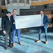 Calgary Dream Centre CEO Jim Moore (from left), CREB® REALTOR® Community Foundation Chair Murray Scotton and Calgary Dream Centre Executive Director Craig Hill. (Cody Stuart / CREB®Now)