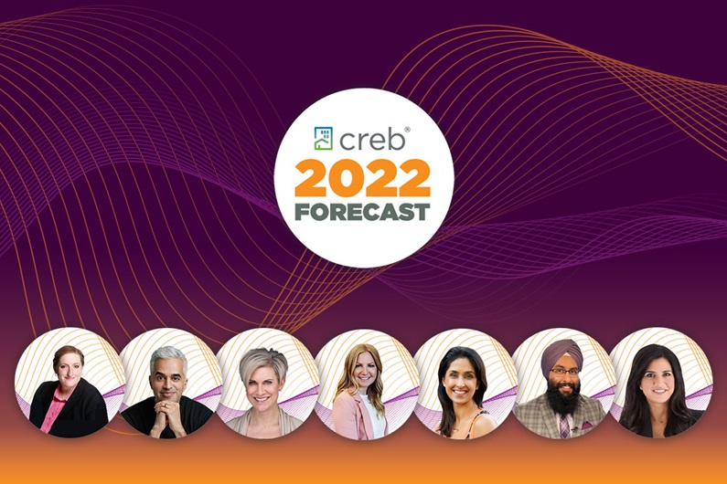 CREB®'s 2022 Forecast presenters, including keynote speakers Ann-Marie Lurie and Riaz Meghji.