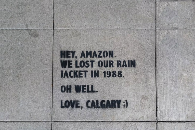 Calgary Economic Development’s media campaign included chalk art around Amazon’s current Seattle HQ.
Courtesy Calgary Economic Development